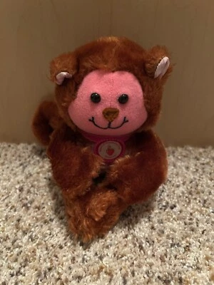 Strawberry Shortcake pequeño 5,5" ruibarbo peluche mono collar RARO vintage 1983 Foto 1 de 4