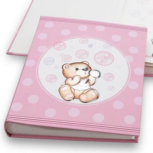 Pink Teddy Bear Photo Album 30 Pages 20 x 25 Thilia Argenti Made in Italy - Picture 1 of 1