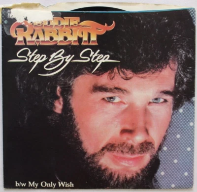 EDDIE RABBITT STEP BY STEP / MY ONLY WISH 45 7" VINYL & PICTURE SLEEVE - Image 1 of 2