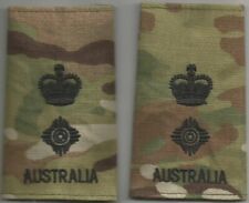 Multicam Army Australia Rank Slides LT COL X2, FREE POST✔📩