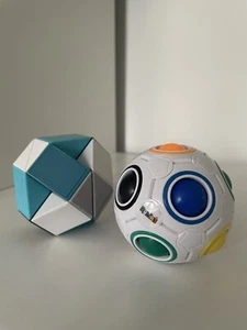 Rubik's Spinner Set With Fidget Spin Ball + Spin Cubelet 2 Piece Set Kids Age 3+ - Picture 1 of 2