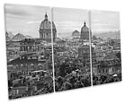 Rome Italy Cityscape B&amp;W CANVAS WALL ART TREBLE Box Frame Print