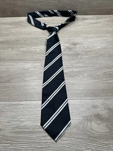 Blue Necktie with Silver Diagonal Stripes Woodward Store for Men,Made in England - Picture 1 of 4