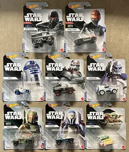 Hot Wheels 2022 Personaggio Cars Disney STAR WARS #HDL45 Scala 1:64 (Set di 8) - Foto 1 di 2