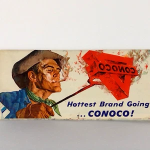 Circa 1950 Illinois Travel Road Map Conoco Dealer Hottest Brand Going - Imagen 1 de 5