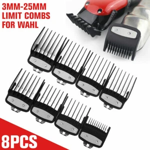 8 pezzi premium tagliacapelli limite guida taglio pettine protezioni kit strumenti set per Wahl - Foto 1 di 5