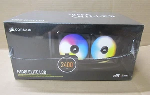 CORSAIR H100i Elite LCD Extreme Performance 240 mm LCD Liquid CPU Cooler [23C] - Foto 1 di 4