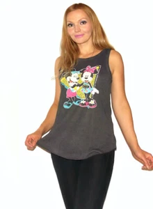 Licensed Disney Mickey Mouse and Minnie Mouse Flare Tank Top S,M,L,XL - Picture 1 of 7