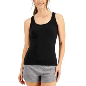 Camiseta sin mangas acanalada lisa Jenni by Jennifer Moore para mujer Top negra suave XS - Imagen 1 de 1