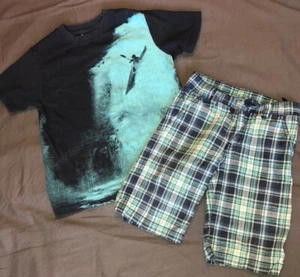 Gymboree Boys KAYAKING ADVENTURE Shirt Plaid Shorts Sz 5 - Picture 1 of 3