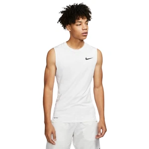 Nike Men's Pro Sleeveless Training Shirt Tank Top Activewear White Size Small - Picture 1 of 12
