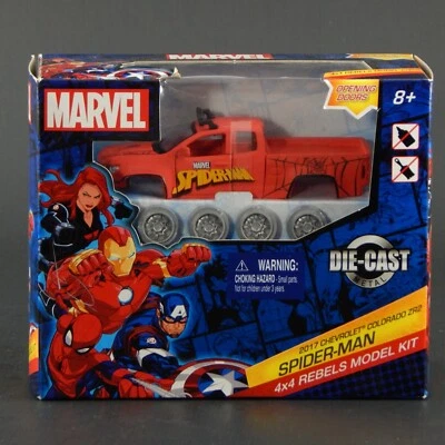 Spider-Man Marvel 4x4 Rebels Model Kit Die-Cast 2017 Chevy Silverado 1500 Z71 - Image 1 of 4