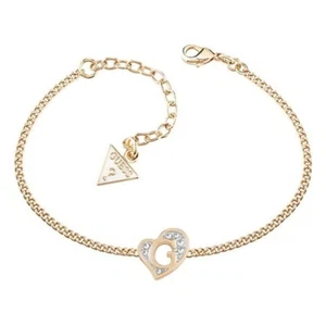 Bracciale Guess G Cuori Oro Tono Audace Gioielli Donna Nuovo Con Scatola - Foto 1 di 3
