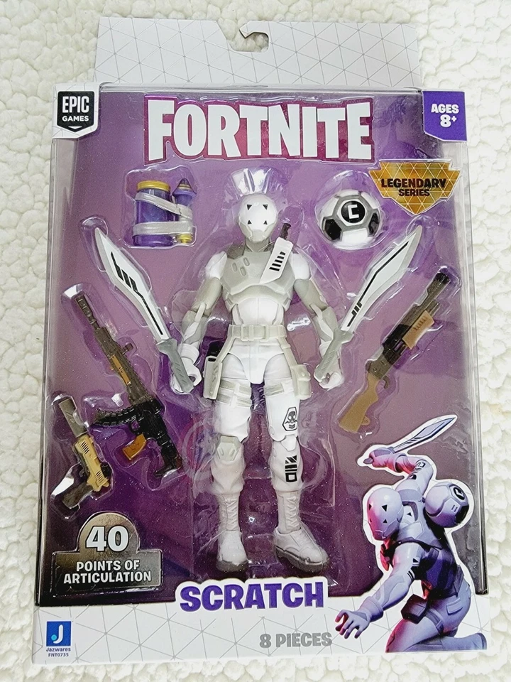 Epic Games Fortnite Scratch Legendary Figure With Weapons 40 Points Articulation