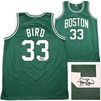 SALE! Boston Celtics Larry Bird Autographed Signed Green Jersey PSA/DNA ITP - Image 1 of 4