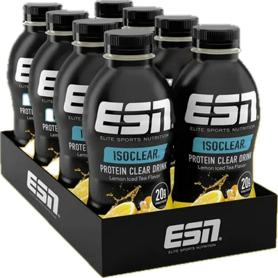 ESN Isoclear Protein Clear Drink - 8 x 500 ml - Lemon Iced Tea