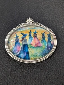The Witches Brooch Pin Gothic Art Pin Halloween - Picture 1 of 5