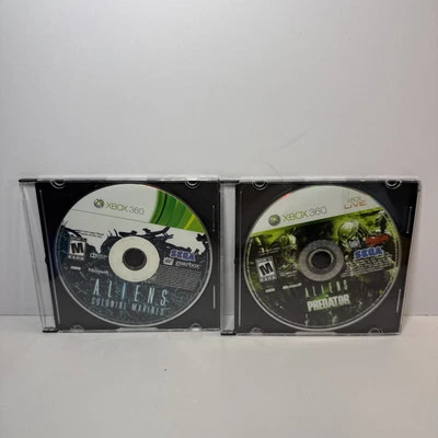2 Pack Xbox 360 Games Aliens Colonial Marines And Aliens Vs Predator - Working - Image 1 of 3