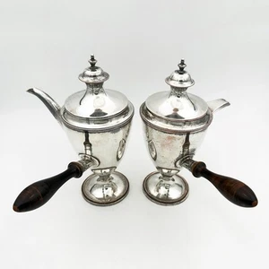 ANTIQUE CAFÉ AU LAIT SET SILVER PLATE VICTORIAN c1900 - Picture 1 of 9