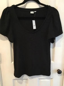 NEU MIT ETIKETT DAMEN GAP SHIRT OBERTEIL GR. M RUNDHALSAUSSCHNITT T-SHIRT GRAU & SCHWARZ MELIERT - Bild 1 von 10