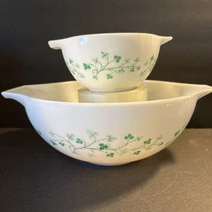 Vintage Pyrex 1962 IVY modello promozionale Chip n' Dip set 2 pezzi usato in ottime condizioni - Foto 1 di 15