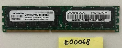 Axiom 16GB PC3-12800R DDR3-1600 ECC REG Server Memory RAM 204872A8D3R16813 - Image 1 of 2