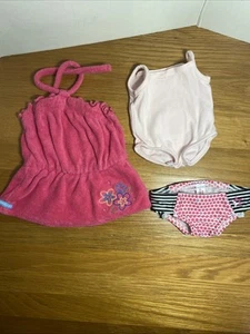 American Girl Doll Floral Swim Terry Cover-Up Ballerina & Bikini Bottom - Picture 1 of 7