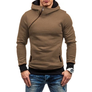 Herrenmode warm schräg Reißverschluss Hip Hop Kapuzenpullover männlich lässig 6214 - Bild 1 von 2