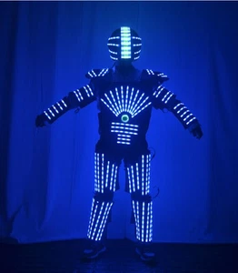 LED Roboter Kostüm Kleidung Roboter Anzug mehrfarbig für DJ Traje Party Show Glow - Bild 1 von 5
