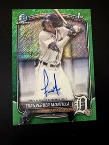 #CPA-FM Franyerber Montilla 2025 Bowman SN,AU Auto #/99 Tigers Green Shimmer - Foto 1 di 2