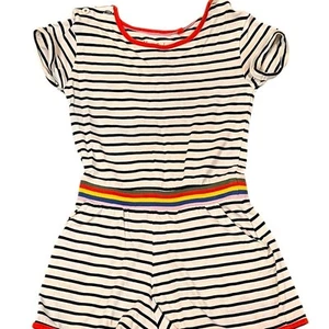 Mini Boden Blue and White Striped Romper, Size 7-8 - Picture 1 of 10
