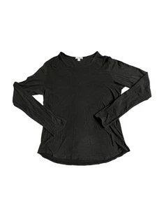 Top básico negro estándar James Perse para mujer manga larga cuello redondo talla 3 - Imagen 1 de 6