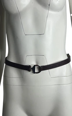 Cinturón para mujer VIA Spiga M cuero italiano genuino marrón avestruz en relieve VS7274 Foto 1 de 3