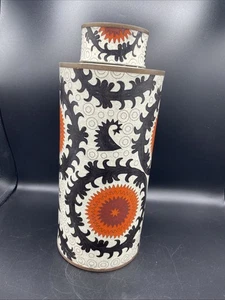 Fabienne Jouvin Cloisonne Esmalte Patrón Ozbeck, Cilindro Alto Con Tapa - Imagen 1 de 11