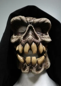Hooded Monster Alien Creature Skull- Zagone Studios "Numb Skull" Handmade Mask - Picture 1 of 11