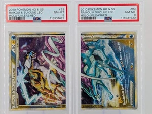 Pokemon Raikou & Suicune Legend Pair Holo - PSA 8 - Unleashed #92/93 - Near Mint - Picture 1 of 5