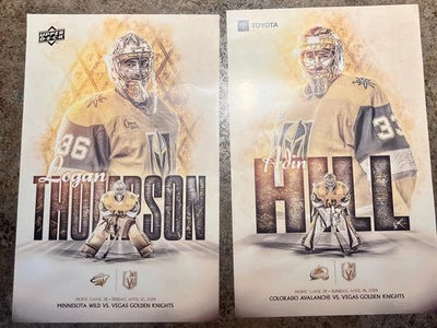 Лот постеров Adin Hill & Logan Thompson Vegas Golden Knights Gameday 2 - Изображение 1 из 3
