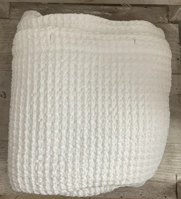 Cortina de ducha West Elm blanca gofre, 100 % algodón, 72x74, nueva sin etiquetas, venta al por menor $69 Foto 1 de 4