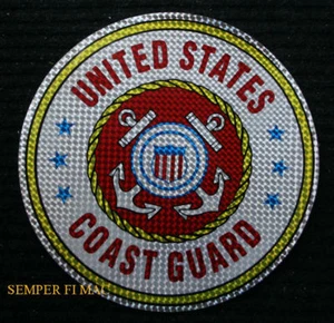 XXL CALCOMANÍA DE 12 PULGADAS DE LA GUARDIA COSTERA DE EE. UU. HECHA EN US USCG LOGO SELLO REGALO VETERANO - Imagen 1 de 1