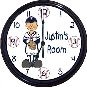 Orologio da parete personalizzato Minnesota Twins Minneapolis MLB campo bersaglio baseball - Foto 1 di 1