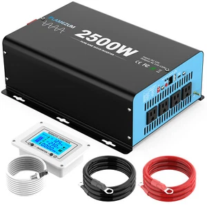 2500W 5000W Inversor de Potencia Onda Sinusoidal Pura 12V 110 120V Coche Barco Camping Control Remoto - Imagen 1 de 8