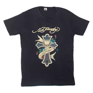ED HARDY Skull Womens T-Shirt Black M - Picture 1 of 6