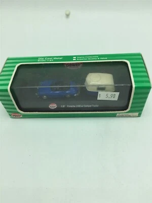 Porsche 356B w/Camper Trailer Blue No.19690 - Image 1 of 3