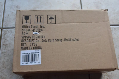New Lot of 6 Dotz Colored Cable Cord Straps Ties DCS301AN 8 Per Pkg Free Ship - Image 1 of 4