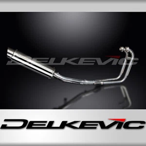 Suzuki GS500 E/F 1989-2009 Complete Exhaust 2-1 14" Round Stainless Muffler - Bild 1 von 5