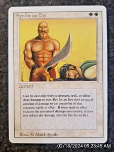 MTG Eye for an Eye Revised Edition Regolar Raro (DS3D1D8) - Foto 1 di 4