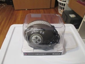 Jack Ham Pittsburgh Steelers Autographed Mini Helmet COA By JSA - Picture 1 of 3