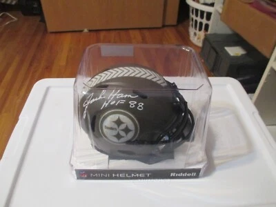 Jack Ham Pittsburgh Steelers Autographed Mini Helmet COA By JSA - Image 1 of 3