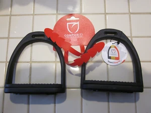 Compositi Premium Profile Stirrups Adult Black New - Picture 1 of 11
