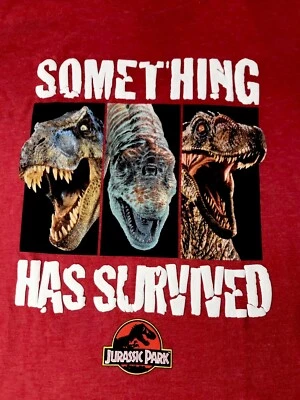 Jurassic World Boys CL 14-16 Something Has Survives T-Rex Raptor S/S T-shirt Red - Image 1 of 4